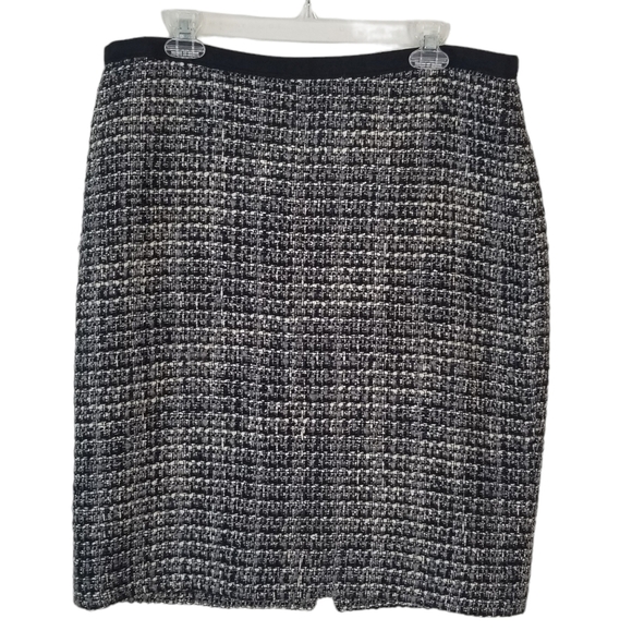 J. Crew No 2 Pencil Skirt Midnight Tweed Wool Blend Size 14 Careerwear - Picture 1 of 14